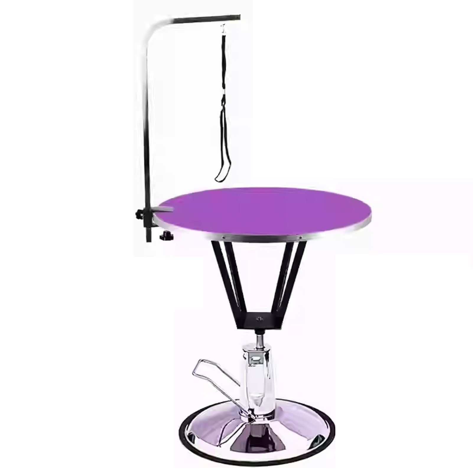 HARELA Tavolo da Toelettatura per Animali Domestici, Tavolo da Toelettatura con Sollevamento Idraulico Girevole A 360° per Cani E Gatti, Tavolo da toelettatura per Cani(Purple,60cm/23.6in)