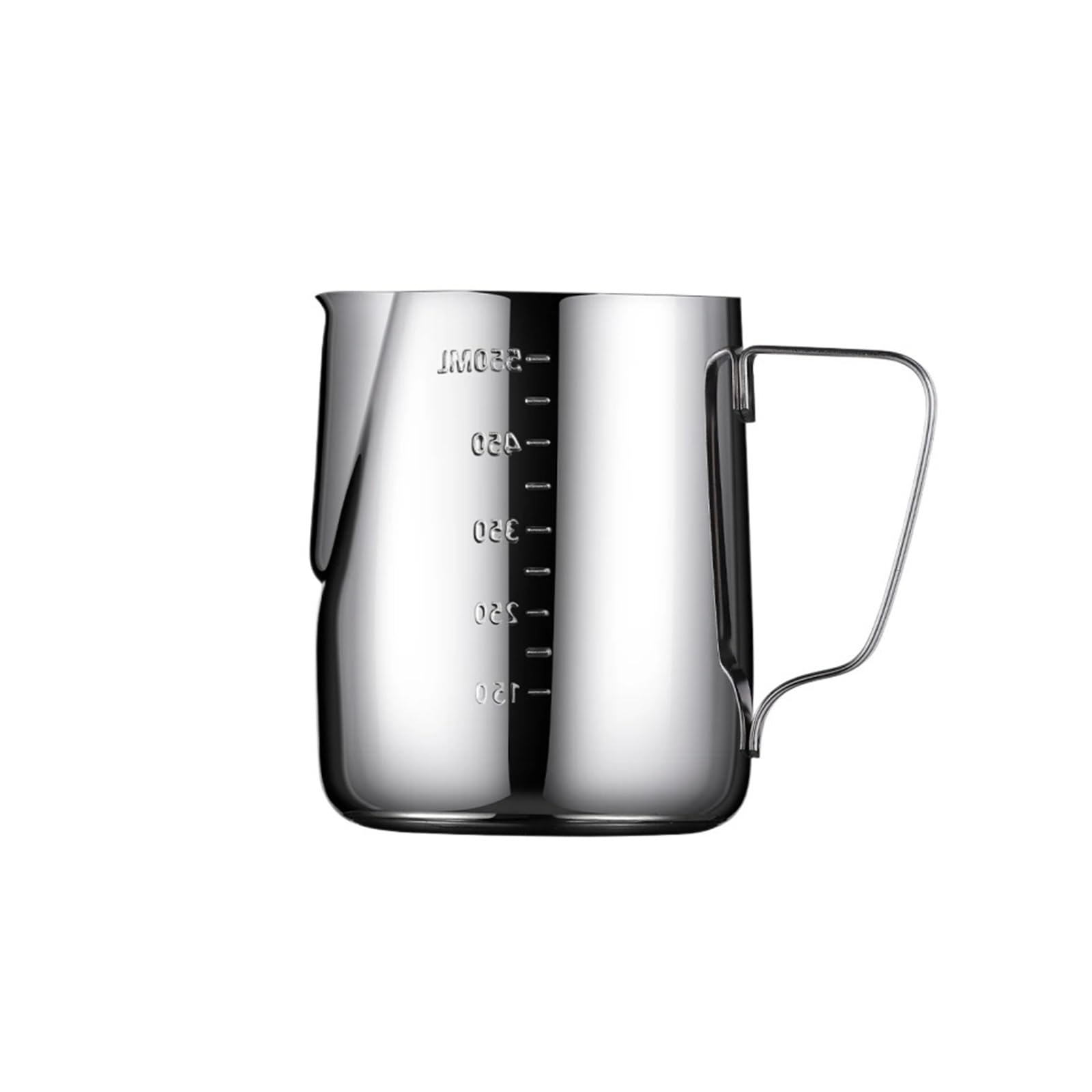 LINYpA66 Stainless Steel Milk Pitcher Stainless Steel Milk Frother Jug with Scale Coffee Milk Frothing for Kitchen Coffee Accessories(550ML)