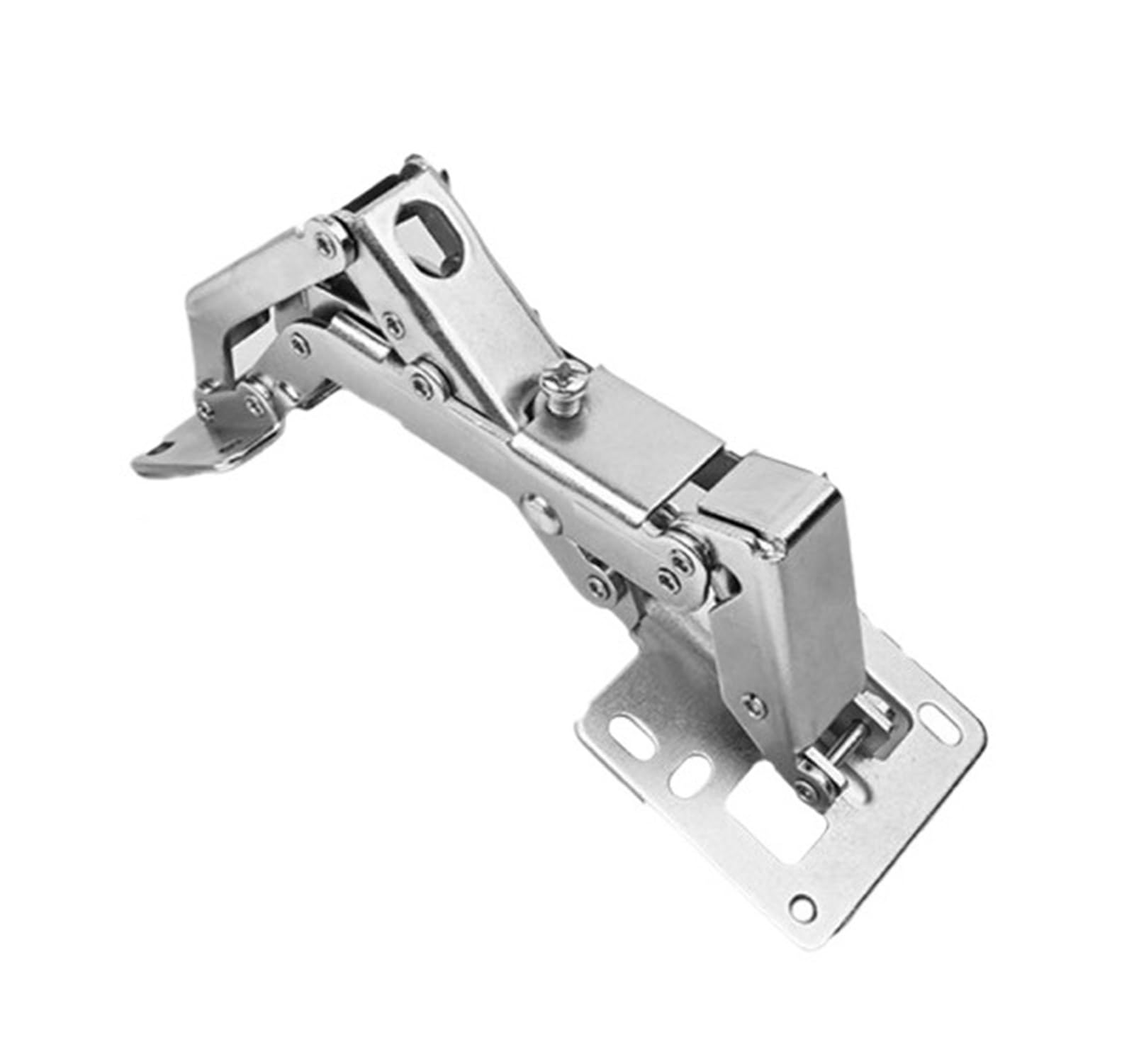 1pcs 170° Frameless Soft Close Cabinet Hinges with Screws Damping Buffer Closing Corner Wardrobe Furniture Hinge(A- 1pc)
