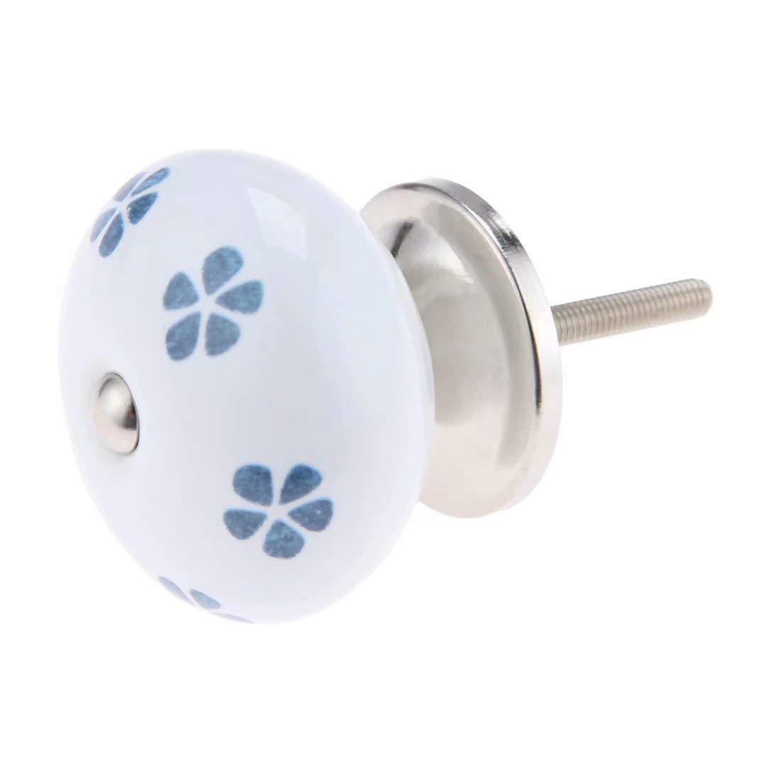 Pomelli in ceramica, tiranti per mobili, 6 pz Manopole for Porte In Ceramica Cucina Armadio e Cassetto Manopole Cabinet Tira Maniglia Dresser Manopola Mobili Decorazione Della Casa Maniglia (Size : S