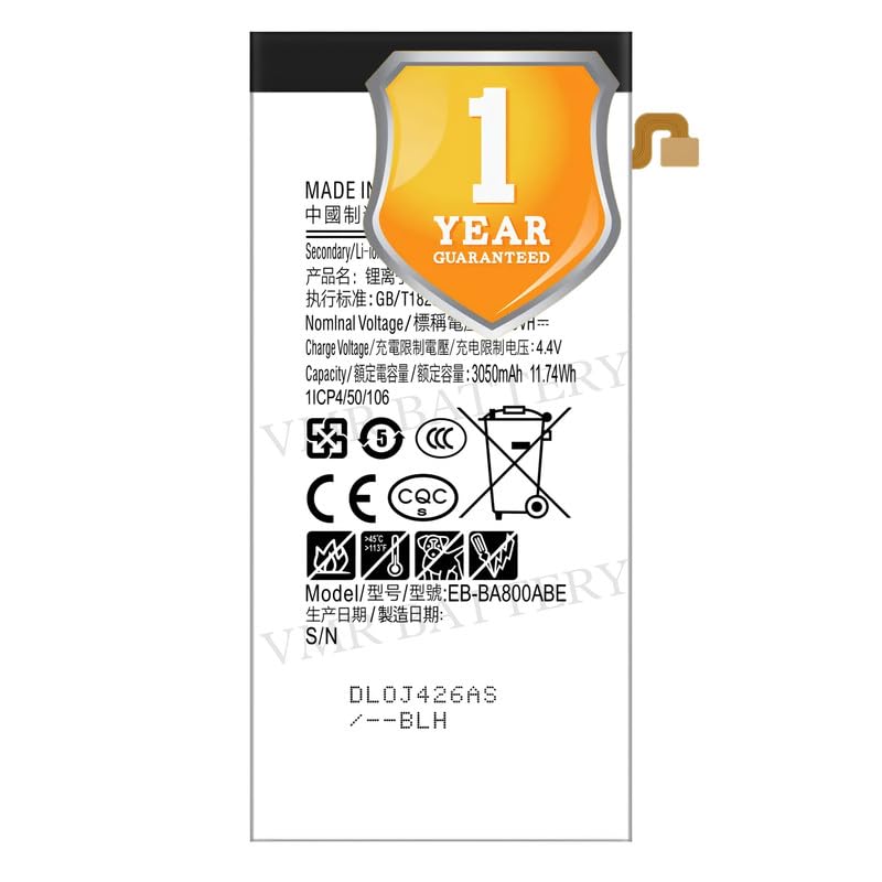 Image of Original EB-BA800ABE Battery Compatible for Samsung Galaxy A8 | A8 Duos (SM-A8000, SM-A800F) - (3050mAh) - 1 Year Warranty K7