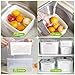 LUXEAR Larger 5PCS Fruit Storage Containers For Fridge, Produce Vegetable Saver Container with Lid Colander Vent Handle, BPA-Free Refrigerator Microwave Dishwasher Safe, Keep Fruits Veggie Food Fresh