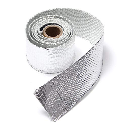 Spedy 1.5M Exhaust Header Pipe Heat Wrap Manifold Turbo Shields Insulation Roll Tape Motorcycle Silver Model No_Alindmk2246-image-6