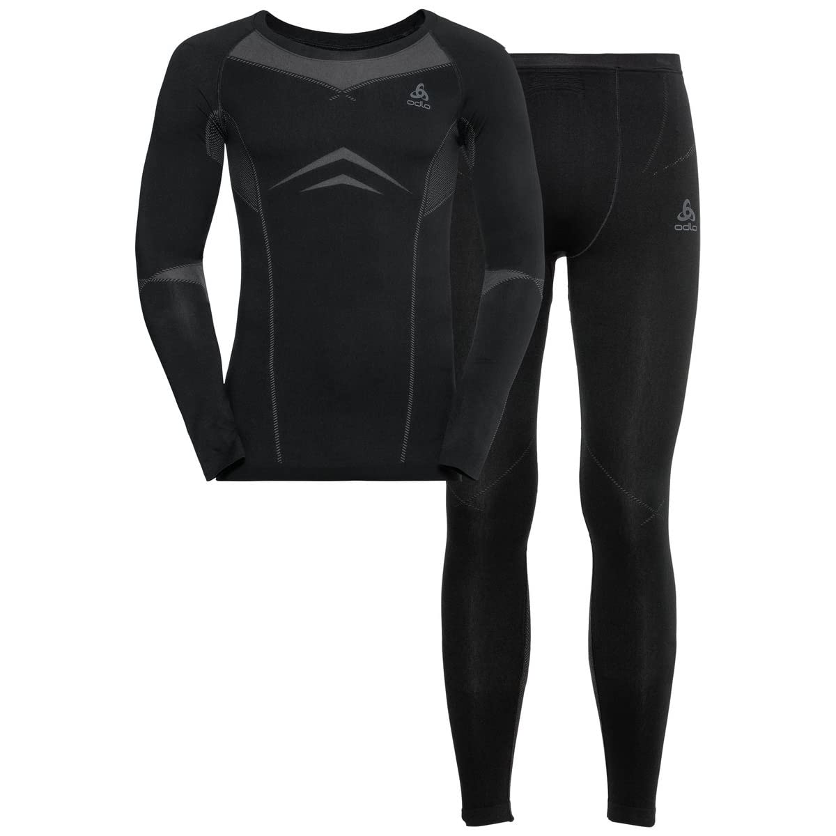 Odlo Thermounterwäsche Herren Fundamentals Performance Warm – Slim-Fit Set (Langarm-Thermoshirt + Thermohose)