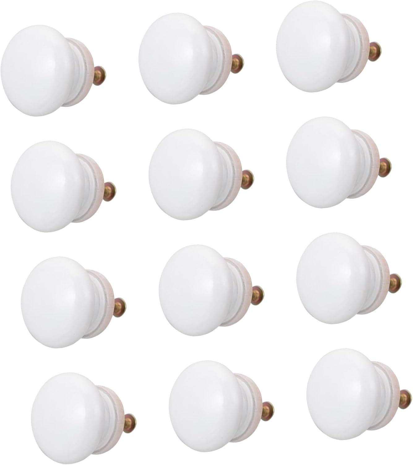 12pcs Round Wood Drawer Pulls Chic Cabinet Handles for Wardrobe Dresser and Furniture Easy to Install Solid Wood Knobs Unique Design for Home Decor