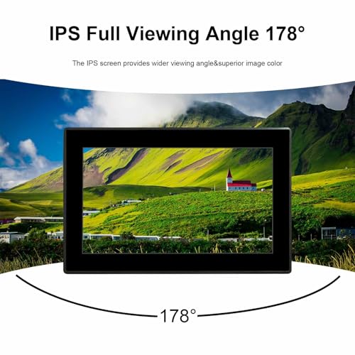 Image of VSDISPLAY 7'' Industrial Touch Monitor,1024x600 IPS, IP65 Front Waterproof | 16:9 Embedded LCD Display,10-Point Capacitive Touch, with H /D VGA Interface for Industrial Outdoor Use