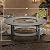 Uniflasy 48" Fire Pit Surround Tabletop for Solo Stove Yukon/Bonfire & Tiki, Powder-Coated Steel Surround Table with Firewood Storage Shelf for Safety & Extra Space, Outdoor Smokeless Fire Pit Table