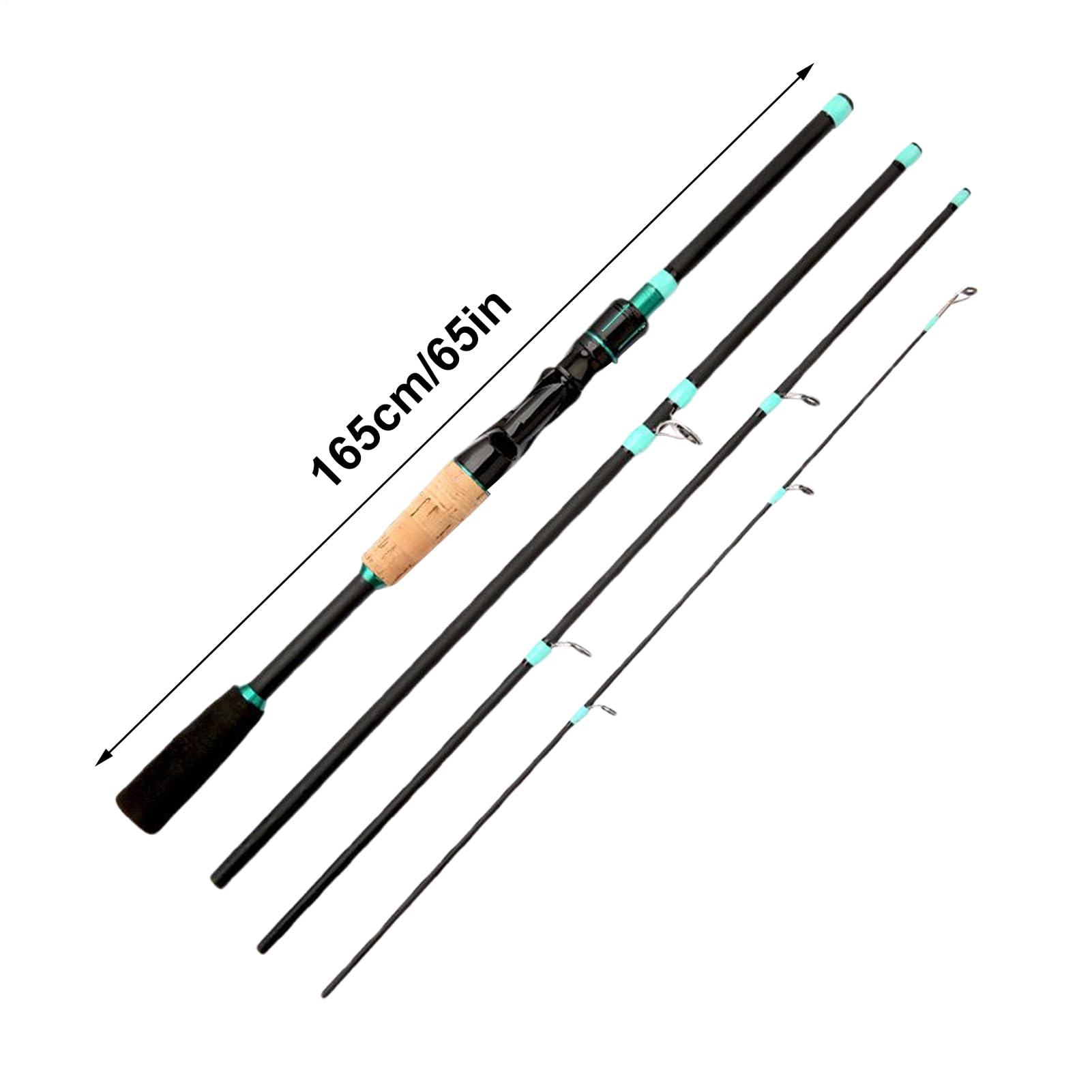 Amazon | 4分割ロッド - グラスファイバー トラベルフィッシングロッド