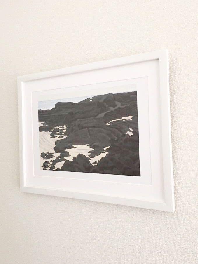 【新品】千住博 『ウォーターフォール(部分)』複製画　 ポスター額付大サイズ Amazon.co.jp: 千住博絵柄20種展開「ウォーターフォール」朝日