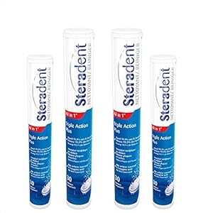 Steradent Kunstgebit Reiniger – Triple Action Plus – 30 stuks x4