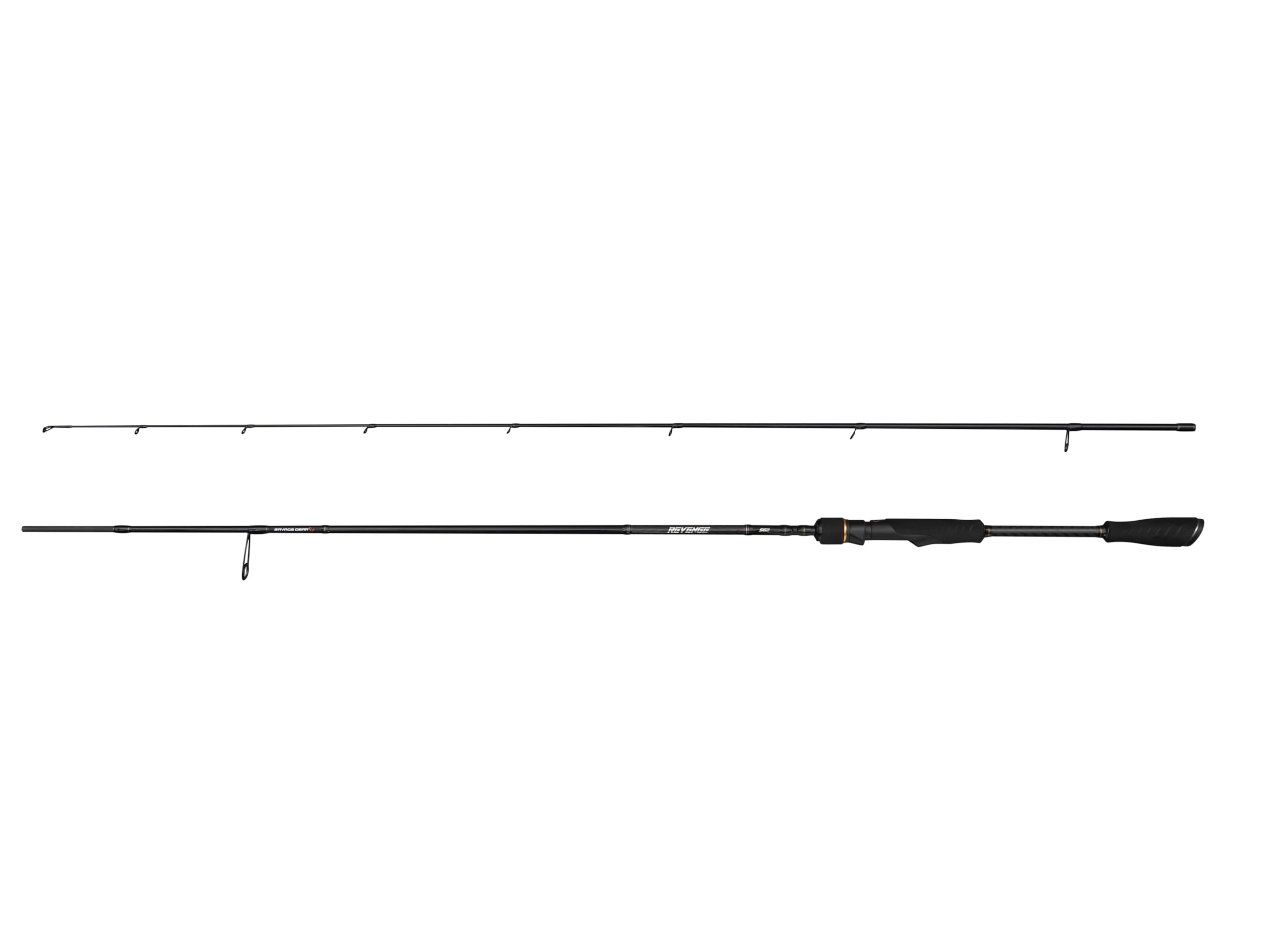 Savage Gear Revenge SG2 Light Fishing Rod | Freshwater Spinning Rod for Perch, Trout & Zander | Small to Medium Lure Control | 24+30T Carbon Blank | SeaGuide CCS Guides | 2.13m | 7-22 g
