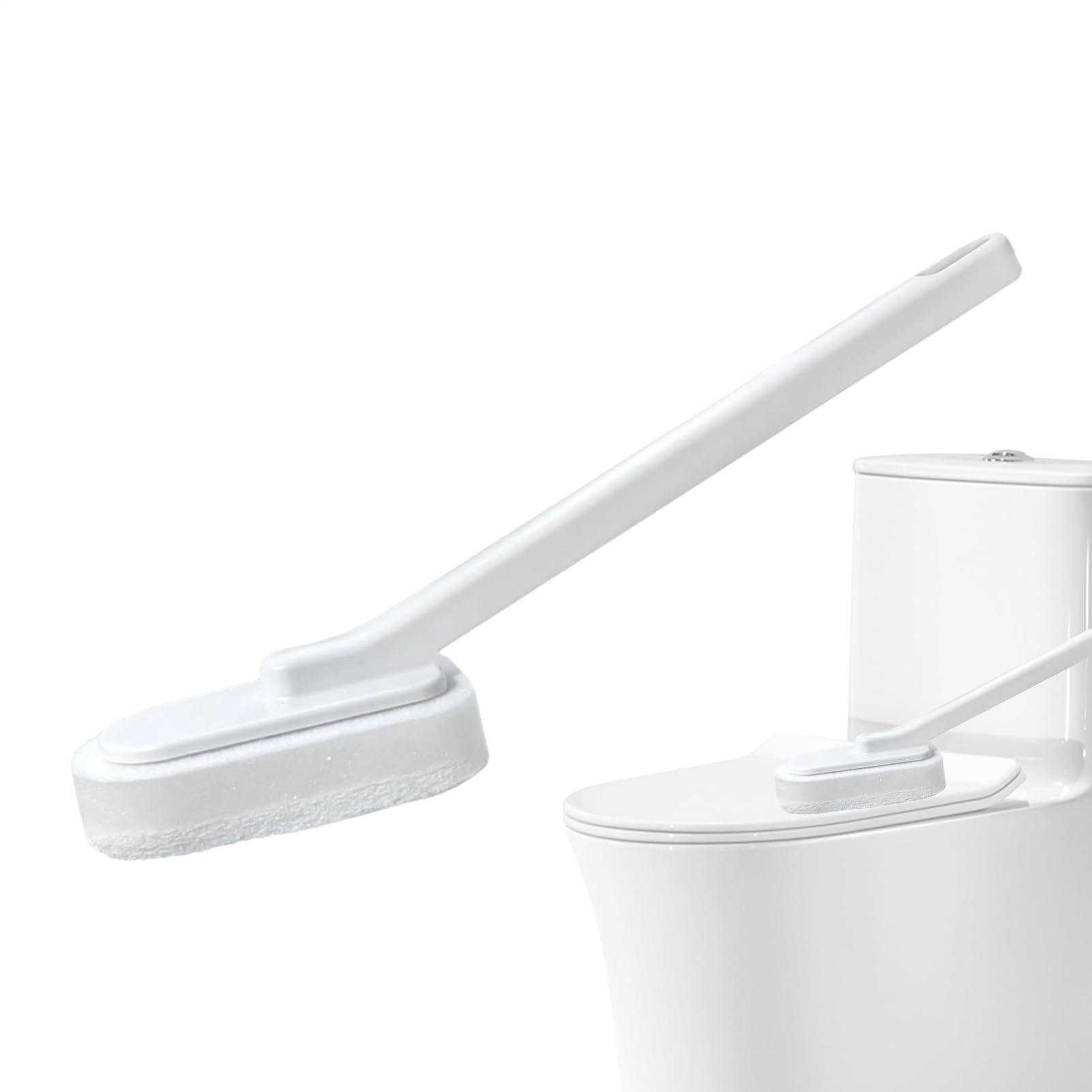 Cepillo Esponja - Mango Largo Reutilizable, Limpieza Profunda | ABS Paño Esponja 6,1x30,4x11,3cm Bañera Ducha Baldosas Superficies Difíciles Higiene Baño