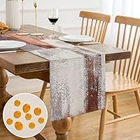 Runner Da Tavolo 30x180 Cm - Impermeabile, Lavabile, Resistente All'Olio, Per Esterni E Feste - Foto 3