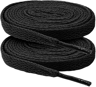 الاناقة في كل خطوة | زوجان من رباط كوتشي اسود فاخر مرن | بديل للمدربين والاحذية الرياضية واحذية الجري الاحذية الكاجوال للجنسين | الطول: 110سم مرن