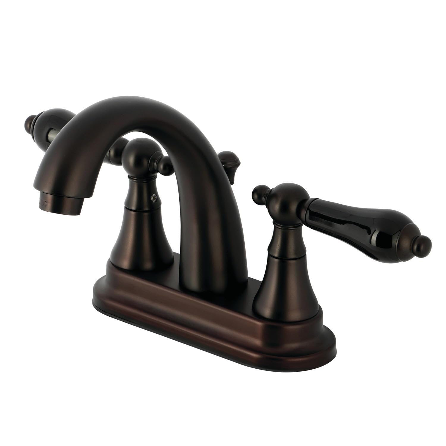 Kingston Brass KS7615PKL Llave de Grifo de baño de 10,16 cm con válvula Clic-clac de latón, Bronce aceitado, 4 pulgadas