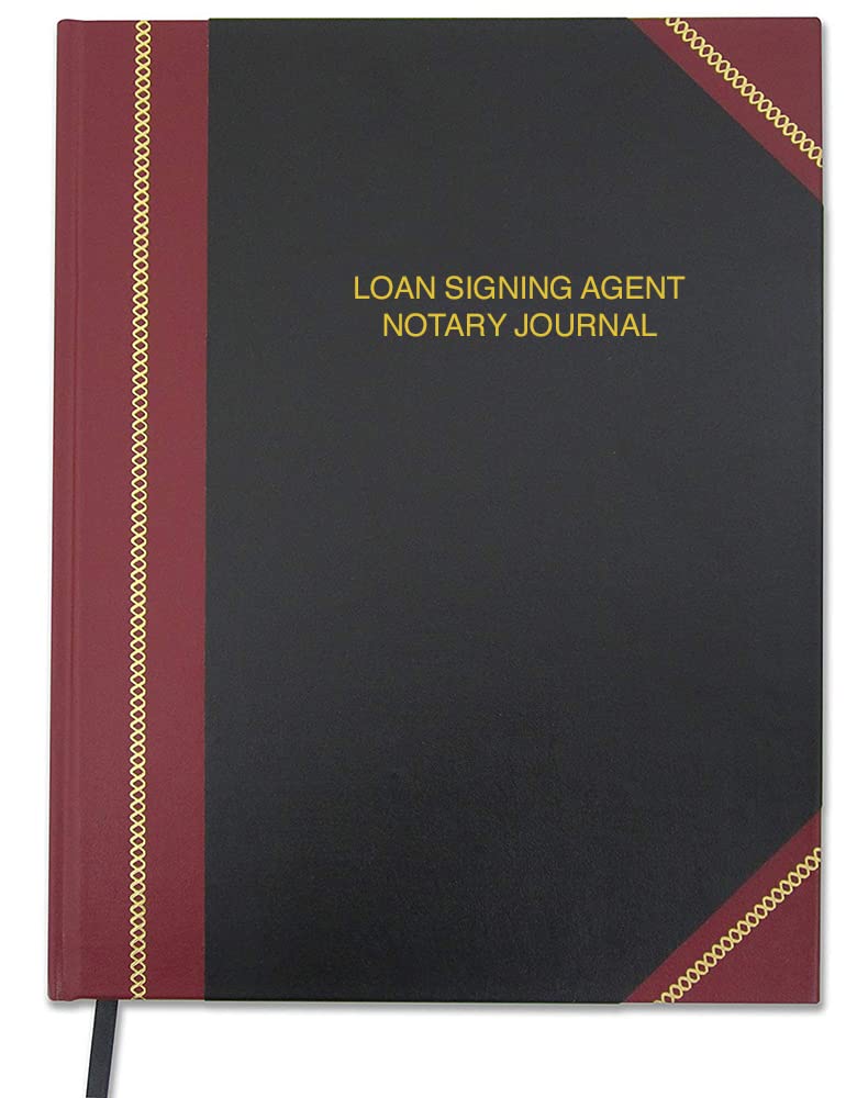 BookFactory Loan Signing Agent Notary Journal - Official Logbook, 100 Pages (8.5x11 inches) (Made in USA)