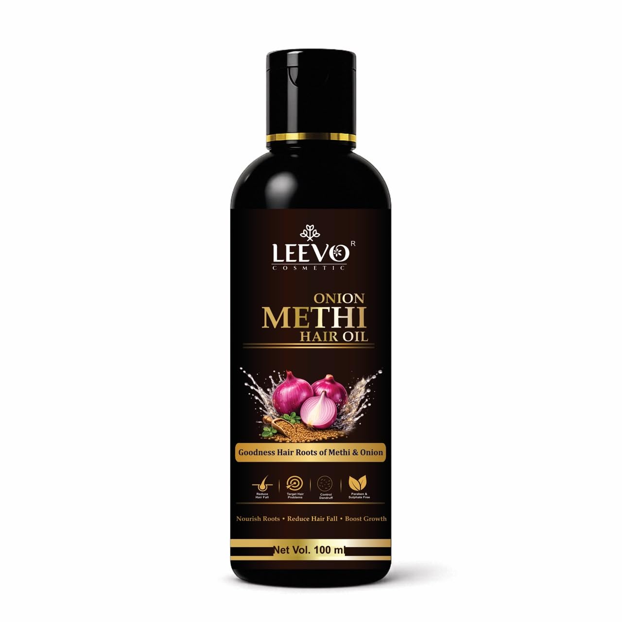 Onion Methi Hair Oil for Hair Care & Scalp Nourishment | Enriched with Onion & Fenugreek (Methi) Extracts | Helps Strengthen Hair & Promote Healthy-Looking Hair | Suitable for All Hair Types | 100 ml (Pack of 1)-image-31