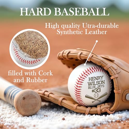 Image of Personalized Baseball Ball with Custom Name, Engraved Ball, Personalized Baseball Gifts for Team, Coach, Player, Senior, Custom Award Trophy, Engraved Gift Thank You Coach
