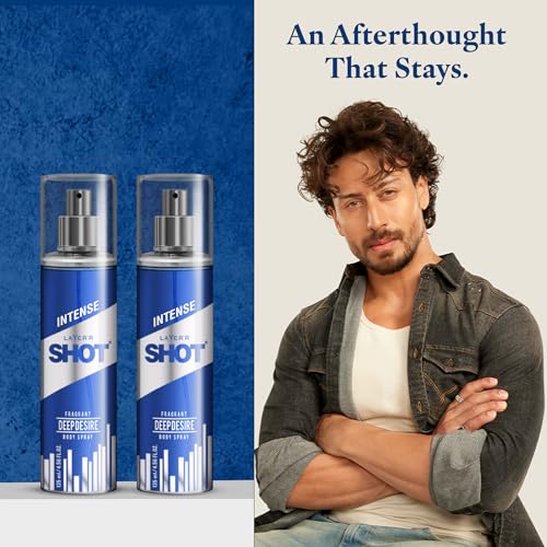 Image of Layer'r Shot Deep Desire Body Spray Combo for Men 2x135ml | Premium Long-Lasting Aqua-Floral Fragrance with Warm Amber Finish | Bold Masculine Deodorant | Ideal Perfume For Daily Use | Gift For Men