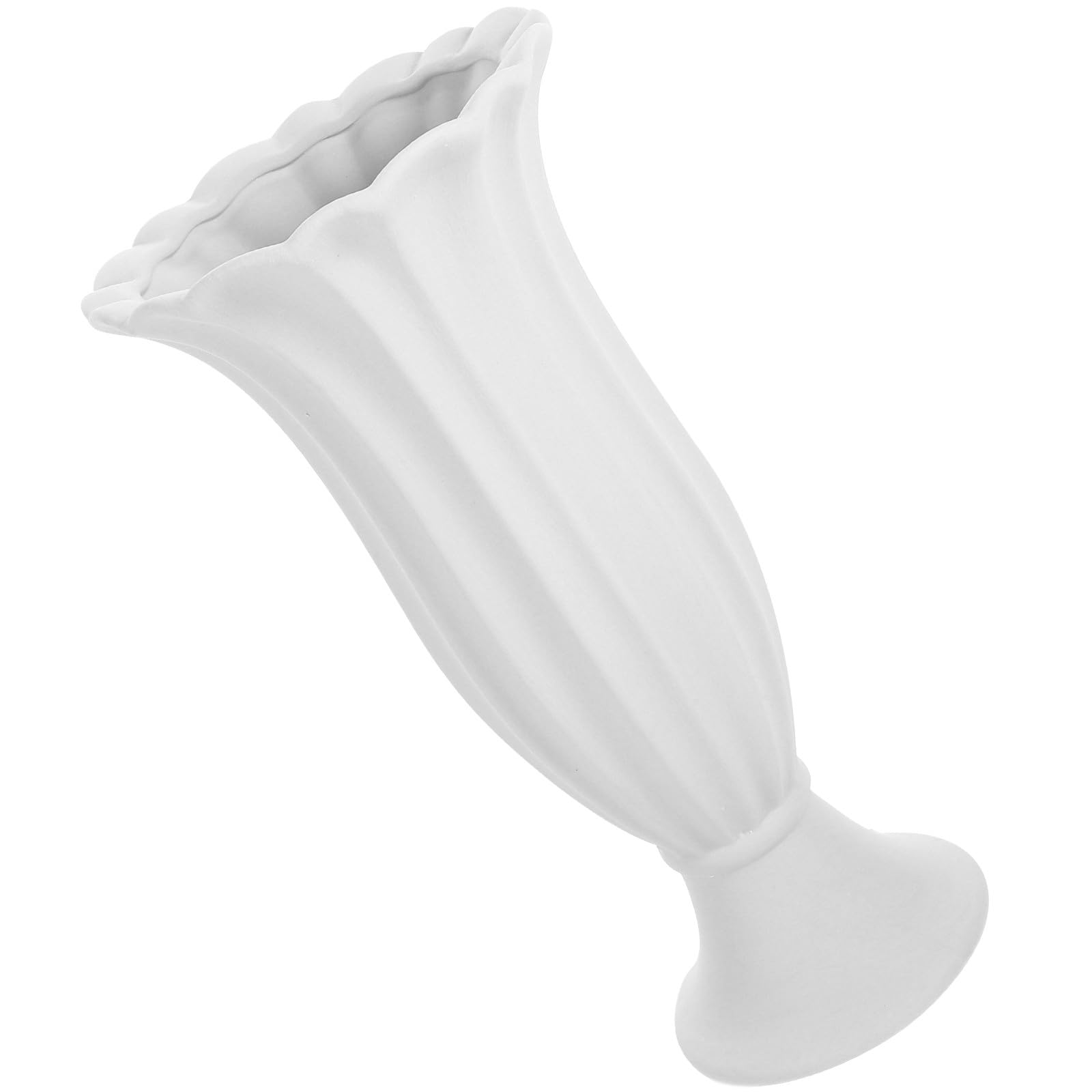 Vase funéraire en céramique gris blanc grande taille Ciieeo pour fleurs de cimetière