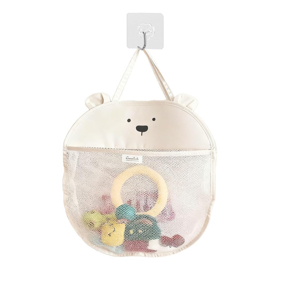 DZOZO Bath Toy Storage Organiser Baby Bath Toy Storage Organiser Bath Toys Net Storage Organizer with Suction Cup Bathtub Toy Holder Hanging Bath Toys Storage Bag Baby Mesh Bath Toy Organizer