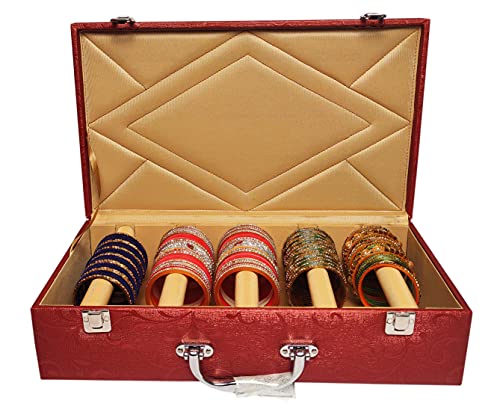 ADEENA Caja de 5 varillas de la mejor calidad, con asa y 2 cerraduras, (capacidad de más de 500 brazaletes).