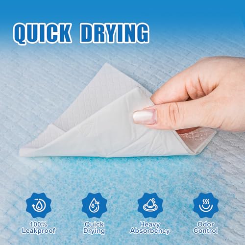 Image of VISRIE Bed Pads Disposable Adult 30 inch x 36 inch (50 Count), Super Absorbent Disposable Underpads, Ultra Thick for Heavy Incontinence, Pee Pads for Adult, Kids, Pet, Puppy Training