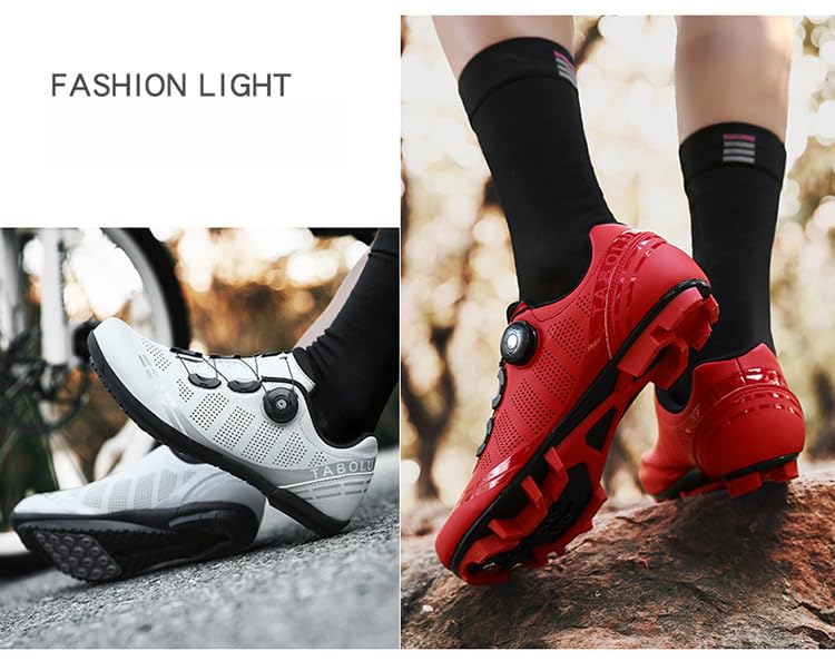 Men’s Road Cycling Shoes, Breathable SPD/Delta Compatible Bike Shoes with Buckle, for Road & MTB Riding 6