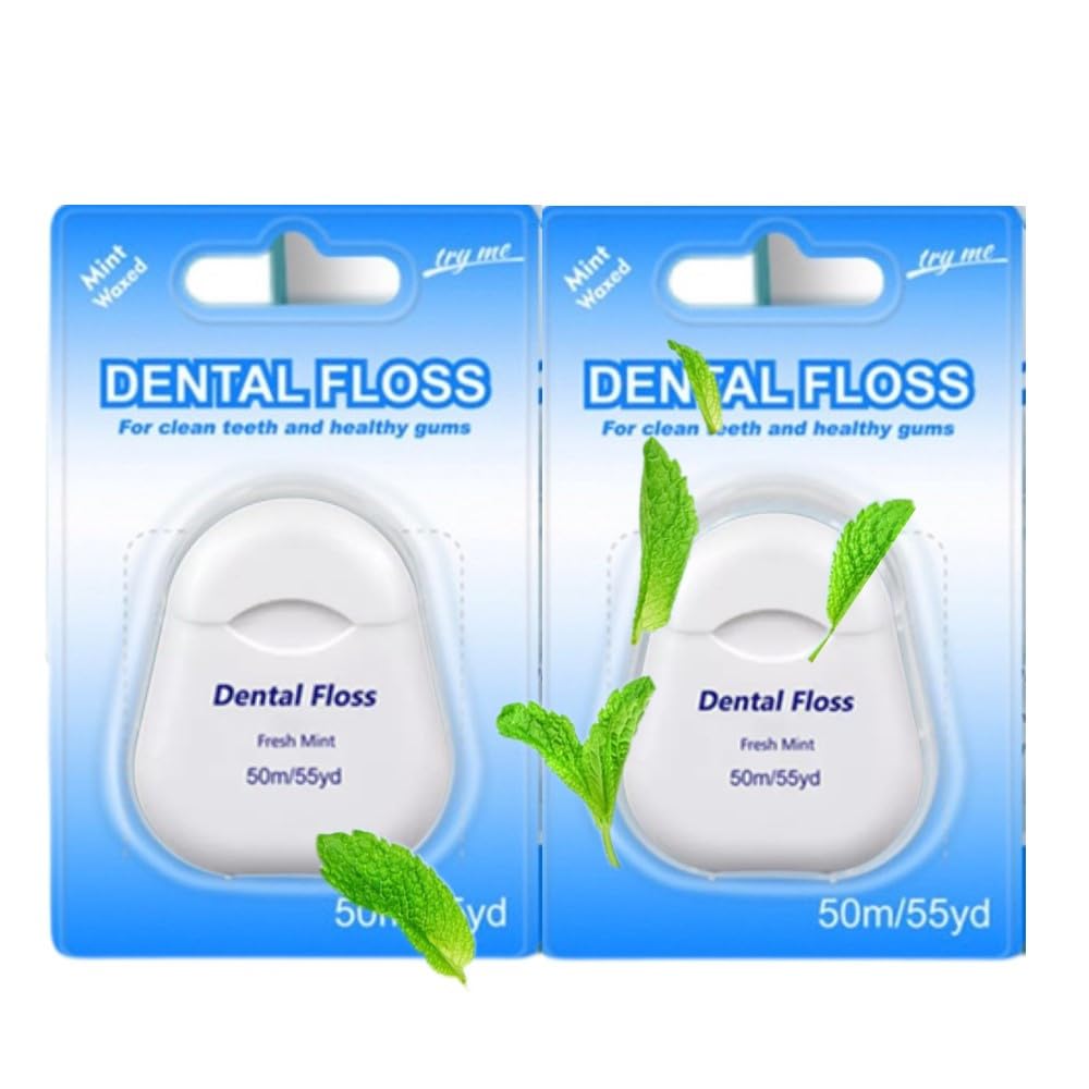 2PCS Peppermint Dental Floss roll 50 Meters