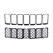 Anzio Full Set Front Grille Inserts w/Cover for 2014-2016 Jeep Grand Cherokee