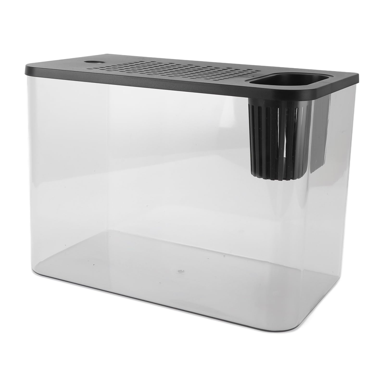 Kit de Iniciación de Acuario de Plástico Betta para Pecera, Pequeño con Filtro de Cascada Silencioso, Autolimpieza para Camarones, Peces Dorados, Escritorio, Oficina, Decoración