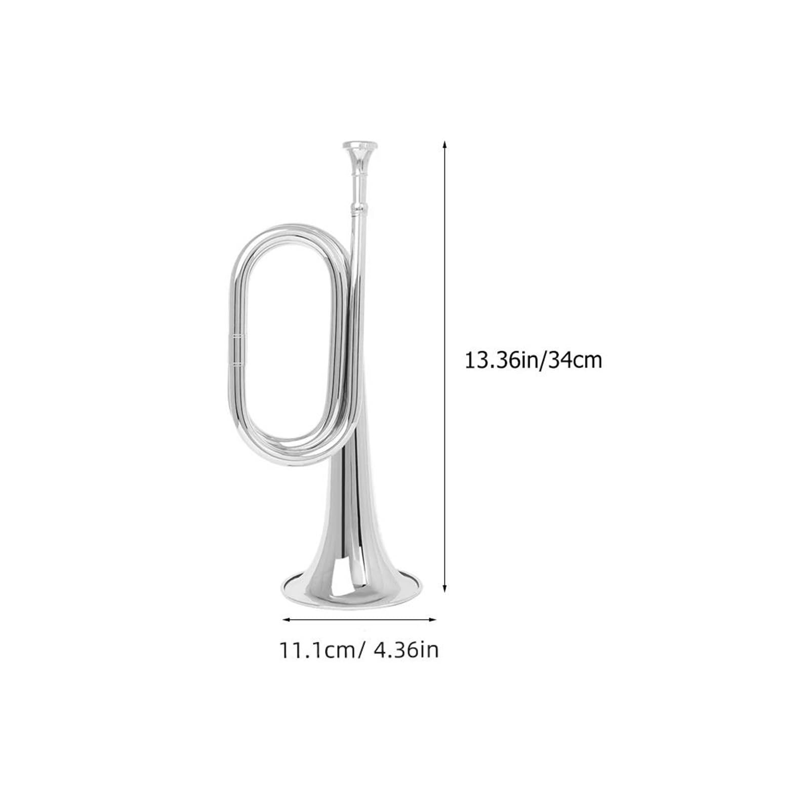 Tromba Per Adulti Strumento Tromba In Do Rame Per Principianti E Adulti(Silver)