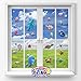 Under The Sea Ocean Window Clings for Kids & Toddlers (by Jesplay USA - Reusable Window Stickers Gels & Decals) Puffy Sticker Activites for Car Plane Home - Underwater Animals Fish Mermaid Shark