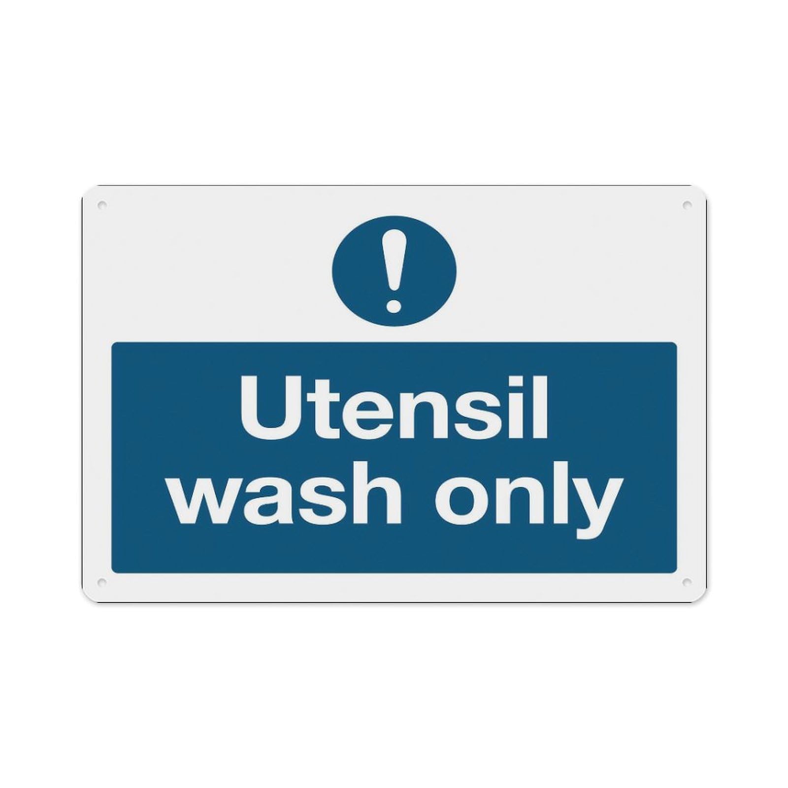 peiyeety Utensil Wash Only Sign Aluminum Tin Warning Signs for Home Outdoor Garden 12X16 Inches