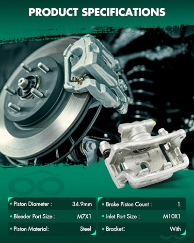 Image of SCITOO Rear Left Disc Brake Caliper Assembly with Bracket For Mitsubishi