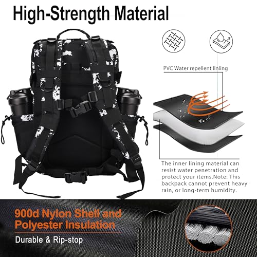 Image of LHI Tactical Military Backpack for Men 25L /45L Large Molle Army Assault Pack 3 Day Hiking Rucksack With Bottle Holder