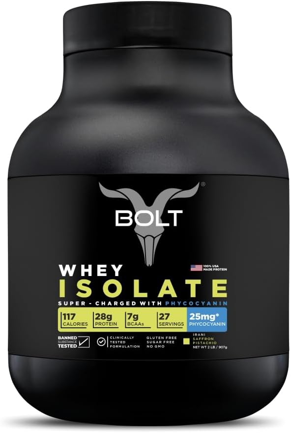 - 100% Whey Isolate Powder| 28g Protein Per Scoop, 7G BCAA |Irani Saffron Pistachio | 27 Servings | 2lb,907G| Muscle Recovery | Lean Muscle Support | Low Carb | Fast Absorption |Gluten-Free | Easy to Digest
