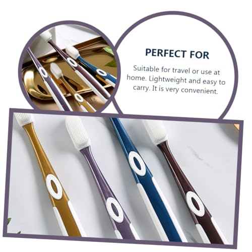 Gatuida 8 Stück Teiliges Weiche Silikon zahnbürstenköpfe für Erwachsene Medium Haushalt Zahnbürsten Ersatz Sanfte Borsten für Tägliche Mundpflege Kompakt und Langlebig Farblich Gemischt – Bild 4