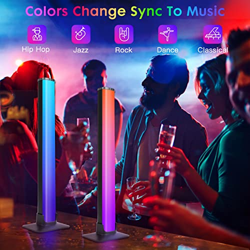 Barre LED RGB sync musicale USB : lot de 2 lampes de jeu Bluetooth avec appli pour PC - 5