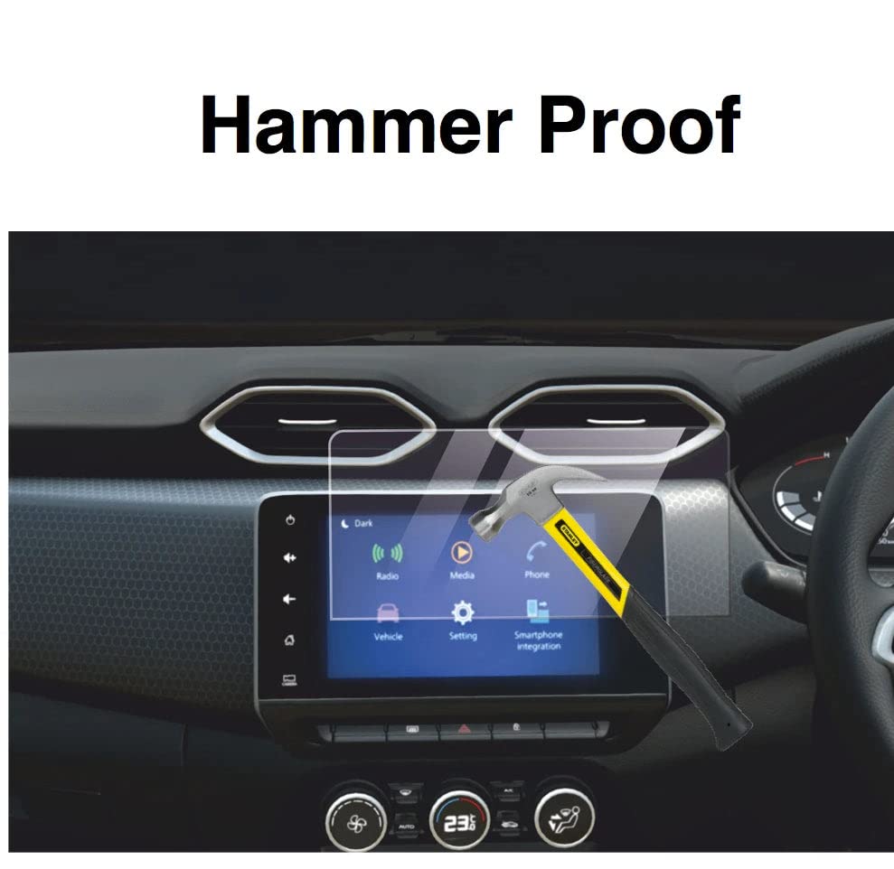 Image of Screen Protector Compatible With HYUNDAI Grand i10 Nios Sportz (Diesel) [Transparent] Unbreakable 9H Nano Glossy Finish Car Infotainment