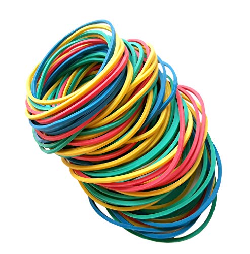 KeLiTi 600pcs 25mm(1in) Multi Color Rubber Bands Stretchable Elastic Bands Sturdy Rubber Bands for School Home and Office use Stationery Supplies