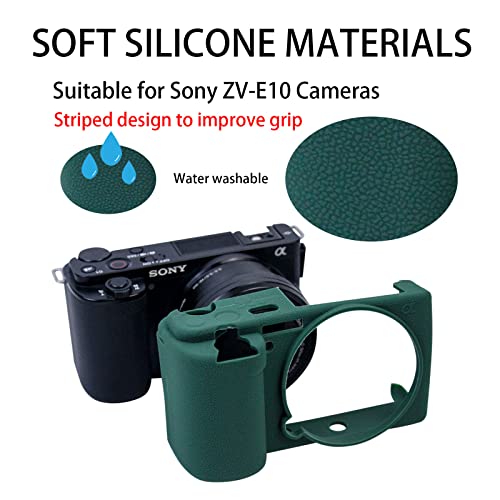 Funda Protectora de Silicona para Cámara Sony ZV-E10 Verde miniatura 2