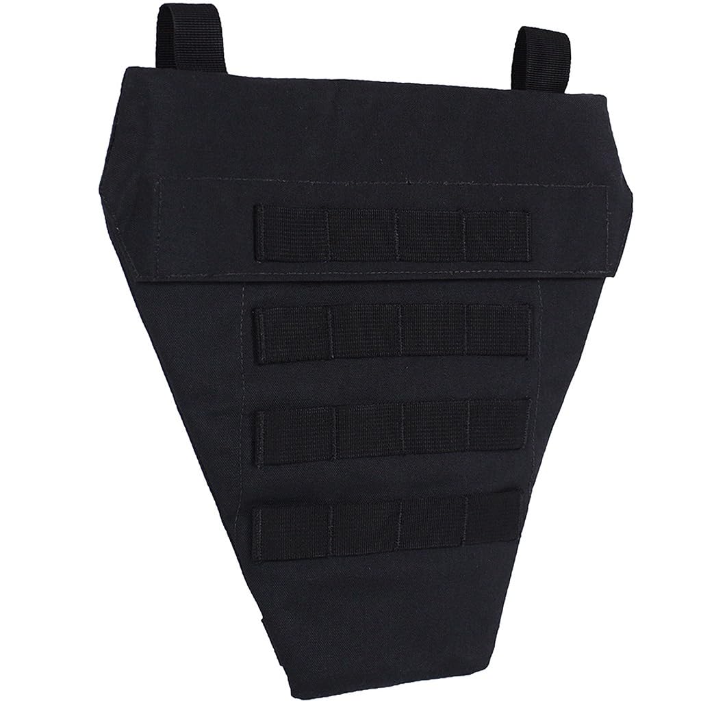 AQzxdc Tactical vest tactical crotch guard bag，Tactical Front Lap Abdomen Panel Armor Coverage Crotch Groin Protective MOLLE Pouch(Black BK)