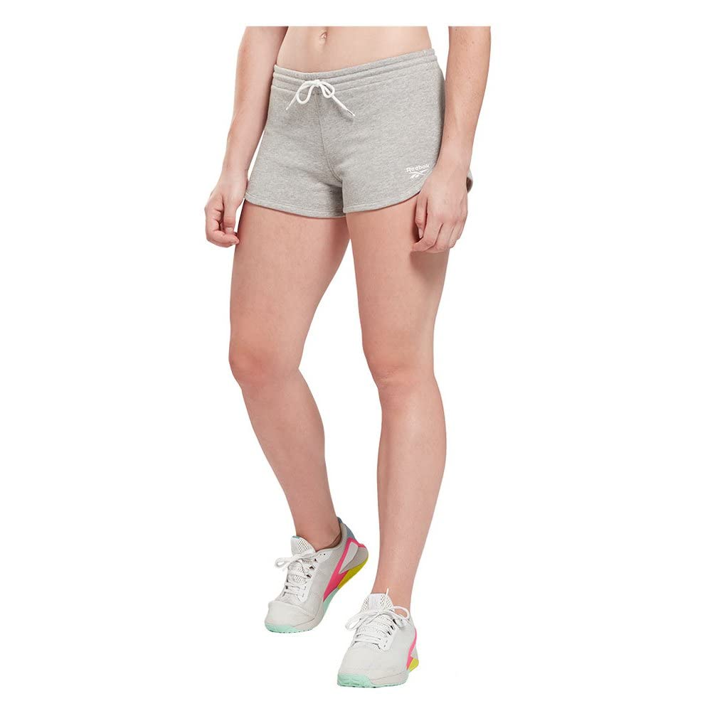 Reebok Women's Identity French Terry Shorts Medium Grey Heather XL