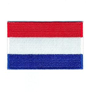 hegibaer 80 x 50 mm Nederlandse vlag Amsterdam patch patch opstrijkbare 1000 X