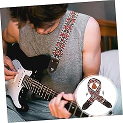 ibasenice 4 Ensembles De Sangle De Guitare Brodée Bracelet En Cuir Sangle De Guitare Tissée Rétro Accessoires De Broderie Sangle De Remplacement De Guitare Guitare Créative Guitares Basses - Les Beatles, Paul McCartney, John Lennon, RIngo Starr, George Harrison ibasenice 4 Ensembles De Sangle De Guitare Brodée Bracelet En Cuir Sangle De Guitare Tissée Rétro Accessoires De Broderie Sangle De Remplacement De Guitare Guitare Créative Guitares Basses – Image 2