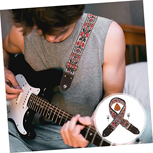 ibasenice 4 Ensembles De Sangle De Guitare Brodée Bracelet En Cuir Sangle De Guitare Tissée Rétro Accessoires De Broderie Sangle De Remplacement De Guitare Guitare Créative Guitares Basses - Les Beatles, Paul McCartney, John Lennon, RIngo Starr, George Harrison ibasenice 4 Ensembles De Sangle De Guitare Brodée Bracelet En Cuir Sangle De Guitare Tissée Rétro Accessoires De Broderie Sangle De Remplacement De Guitare Guitare Créative Guitares Basses – Image 3