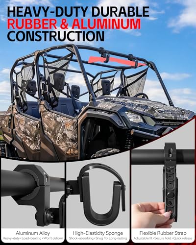 image for ZHILXN 2-Pack UTV Gun Rack Heavy Duty - Adjustable ATV Gun Mount with 