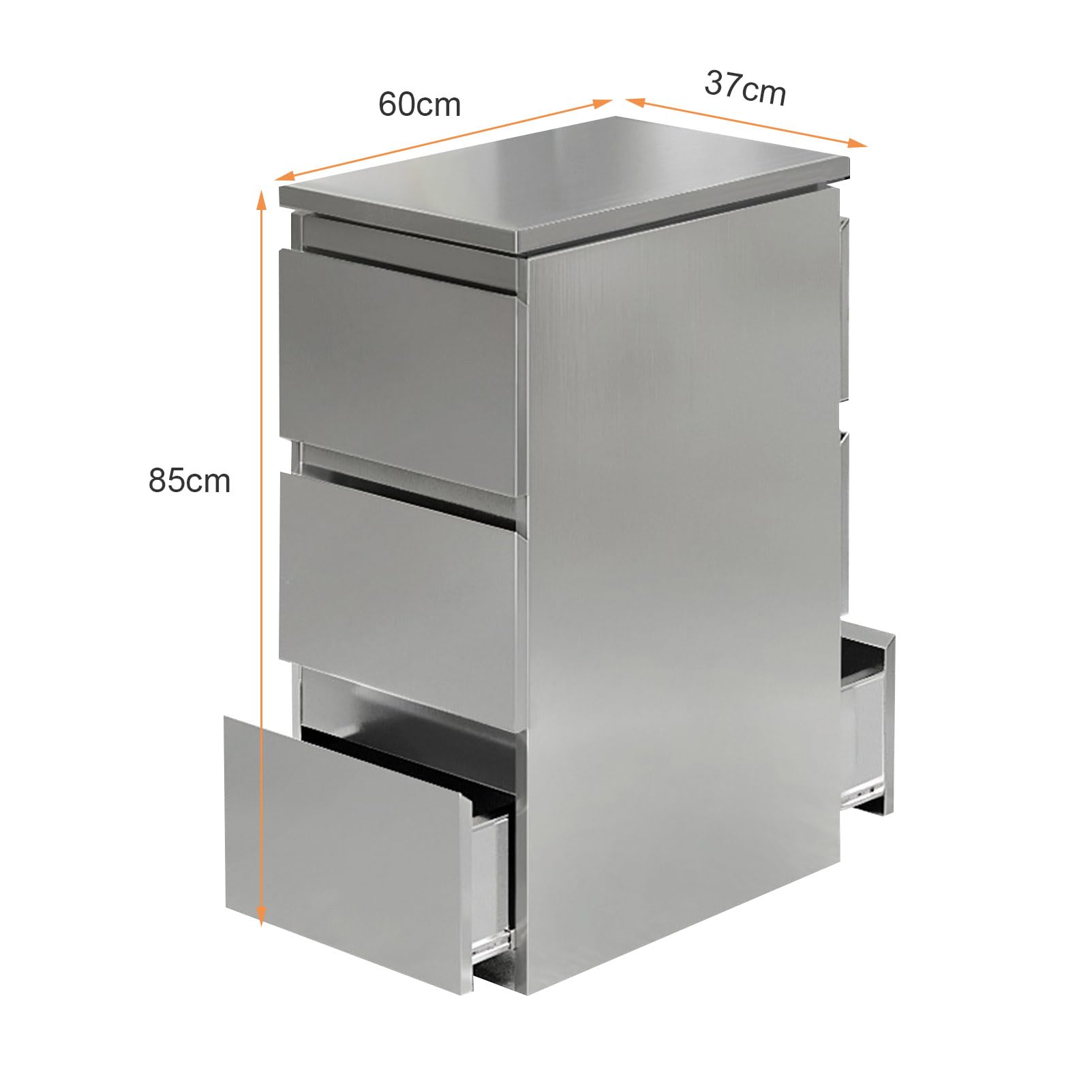 Armadietto portaoggetti in acciaio inox per salone di barbiere, organizer a 3 cassetti per parrucchieri, spa di bellezza e strumenti per tatuaggi, attrezzature professionali per saloni di bellezza