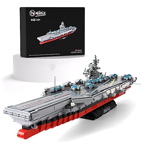Nifeliz Nimitz-Class Aircraft Carrier, Military Warship Building Model Toy With Technology Components, Uss George H.w. Bush Display Set For Adults And Teens (1,969 Pieces) #TOP17